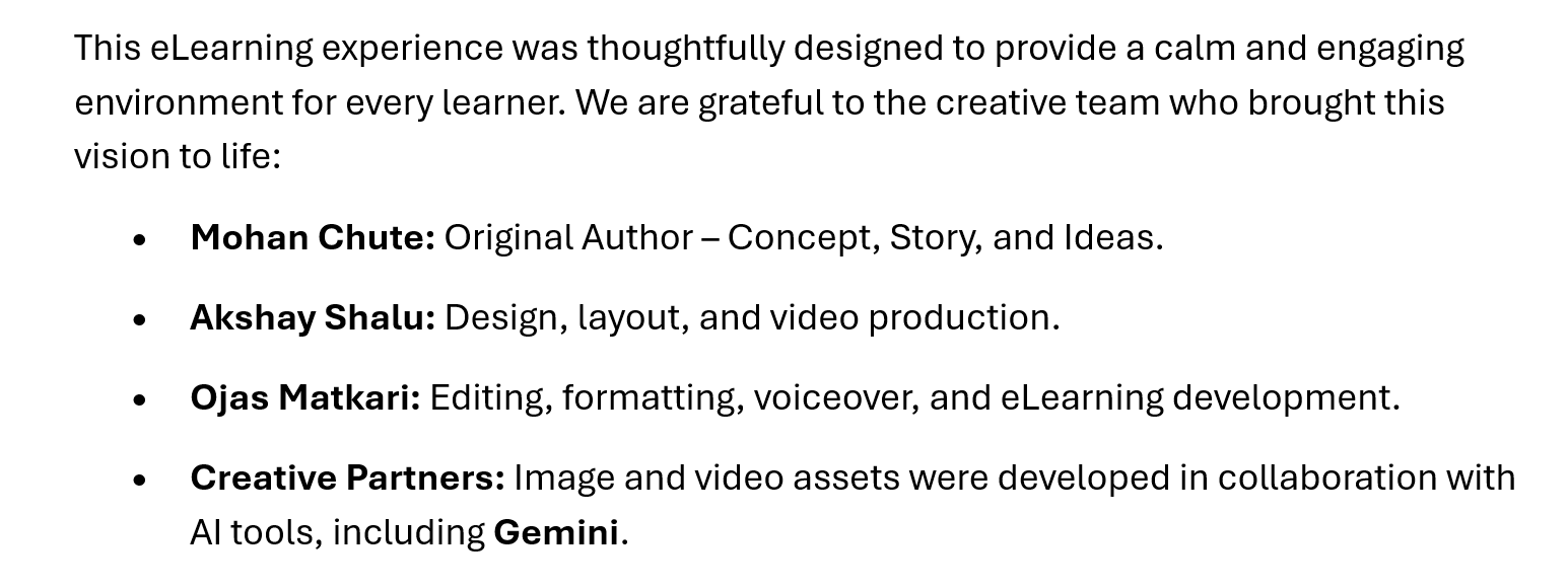 Credits & Contributions